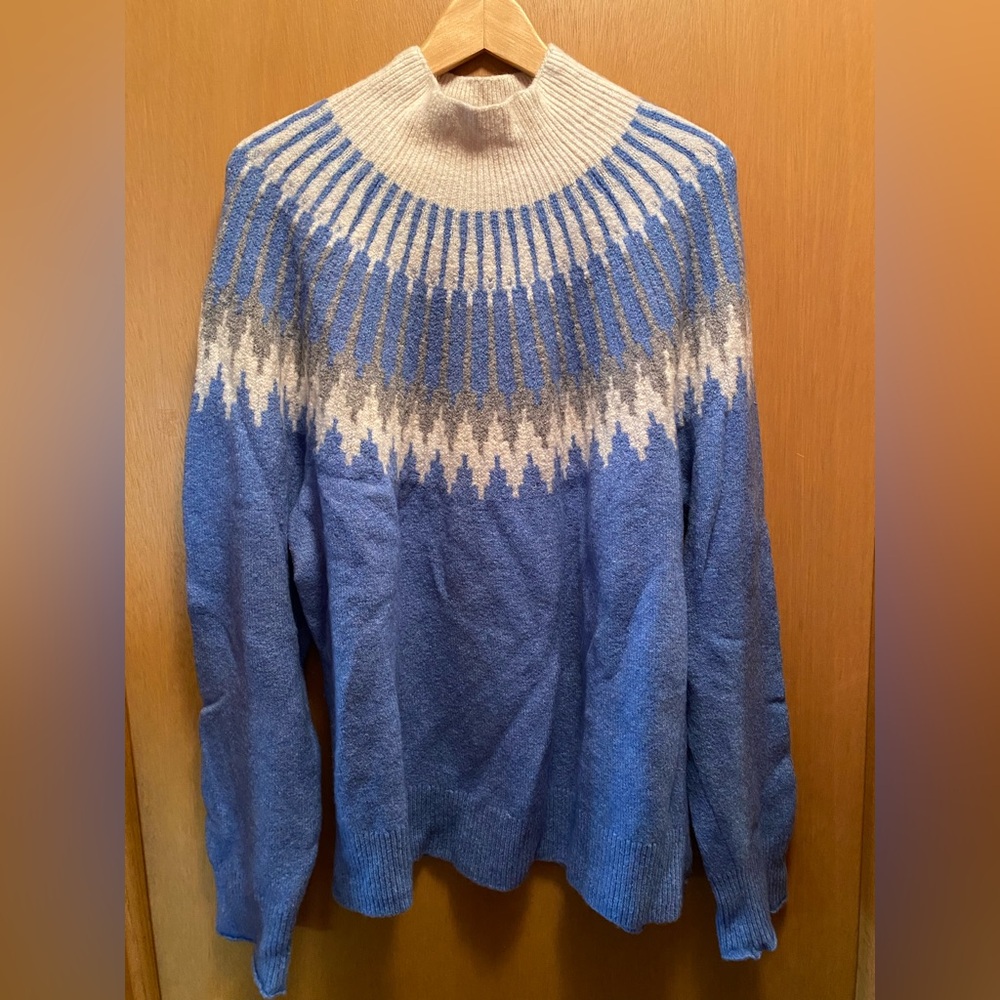 J.Crew women’s mock neck fair isle sweater size XXL